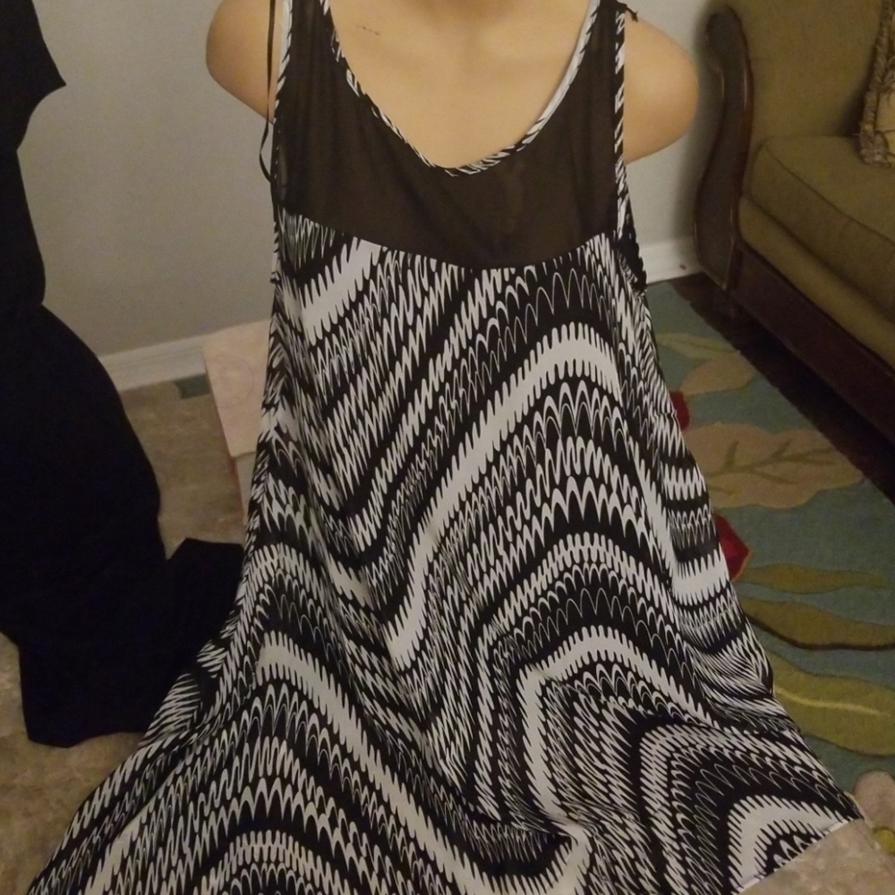 Beautiful black and white dress